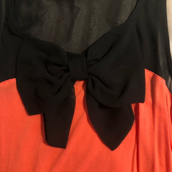 H&M Divided Orange Bow Top 2 - Picture 2 of 5